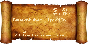 Bauernhuber Ulpián névjegykártya